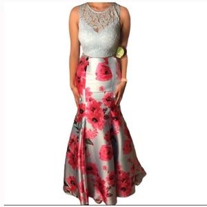 Blue and Pink Prom Dress👗